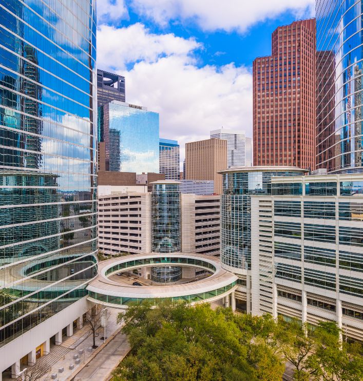 Houston, Texas, USA downtown cityscape.